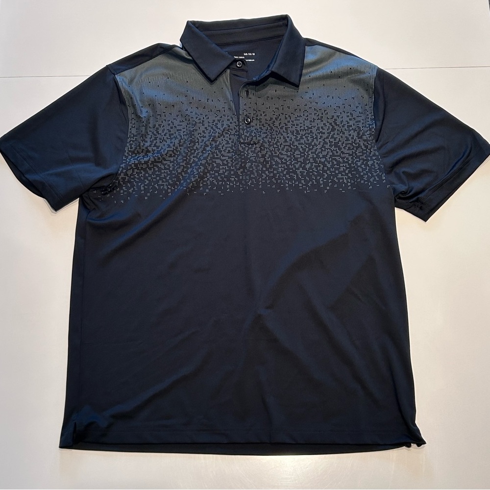 Men’s Large Under Armour Grey/ Black Polo- Like New